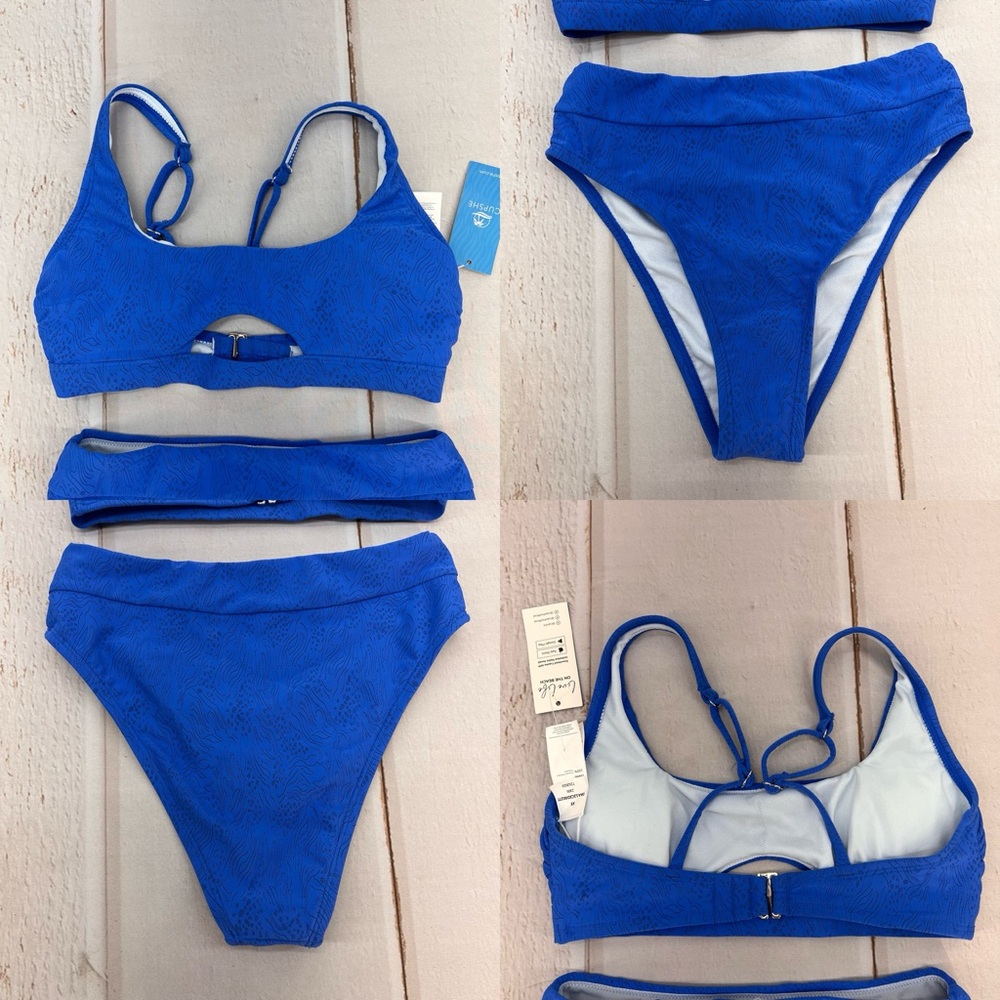 NWYTBikini Set for Women Two Piece Bathing Suits High Waisted Square Neck Cutout - Picture 17 of 17